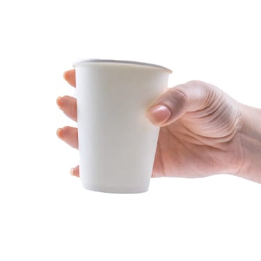 8 oz Unprinted Eco-Friendly White Paper Hot Cups