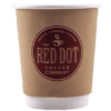 8oz Double Walled Kraft Hot Cups - Full Wrap Printed