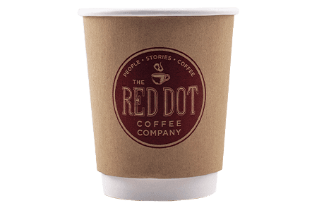 8oz Double Walled Kraft Hot Cups - Full Wrap Printed