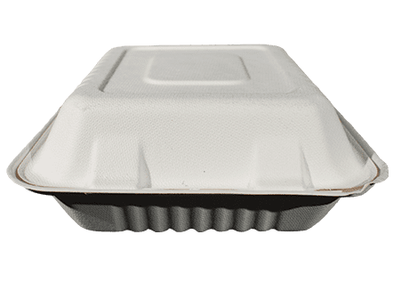 8x8 Bagasse Food Container - 1 Compartment