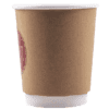 8oz Double Walled Kraft Hot Cups - Full Wrap Printed