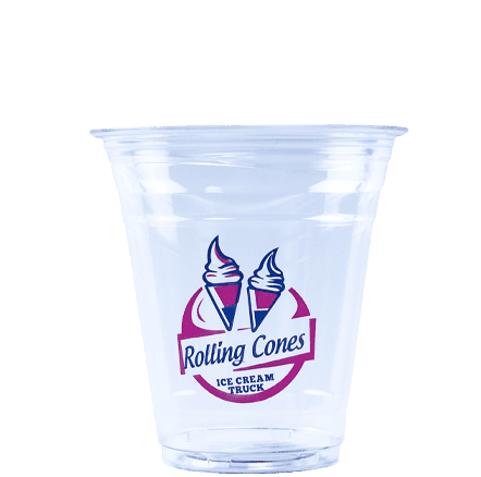 Printed 12 oz PET Clear Cups