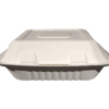 8x8 Bagasse Food Container - 3 Compartmen