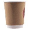 8oz Double Walled Kraft Hot Cups - Full Wrap Printed
