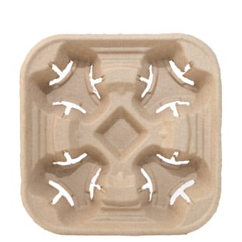 Bagasse 4 cup carrier