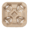 Bagasse 4 cup carrier