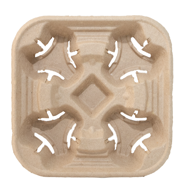 Bagasse 4 cup carrier