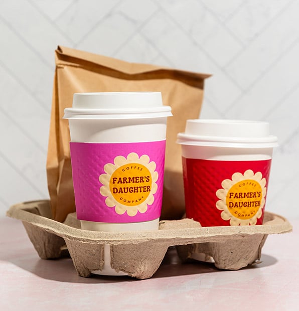 Bagasse 4 cup carrier