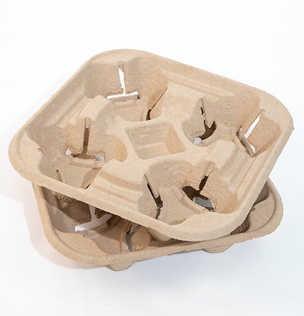 Bagasse 4 cup carrier