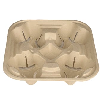 Bagasse 4 cup carrier
