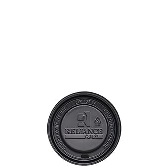 Reliance Black Sipper Dome Lids for 10-24 oz Cups