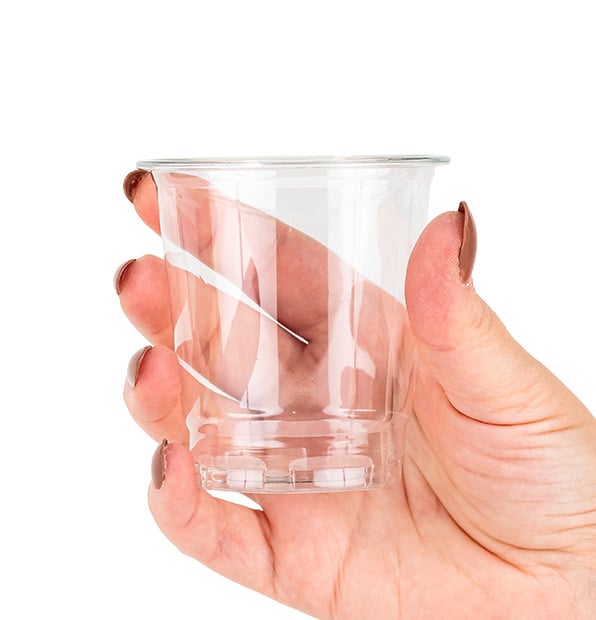 Visions 8 oz. Clear Plastic Coffee Mug - 8/Pack