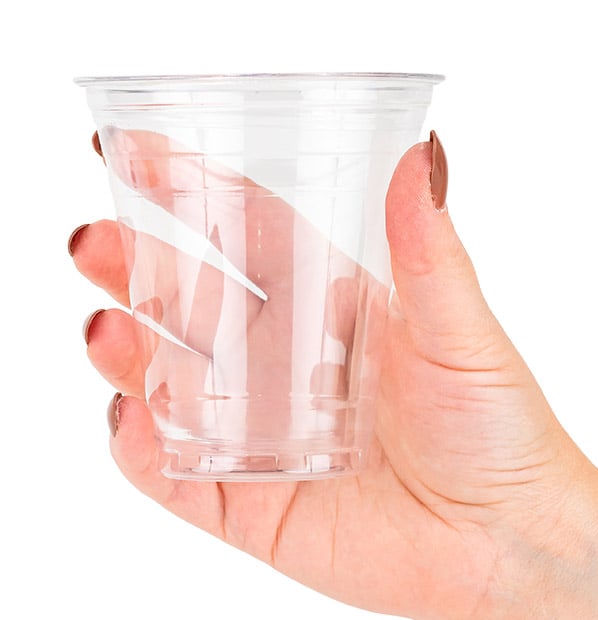 Plastic Cups - 12oz PET Cold Cups and PET Flat Lids (98mm)