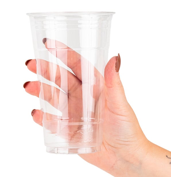 98mm Dome Strawless Sippy Lids for 12-24 oz Clear PET Cups