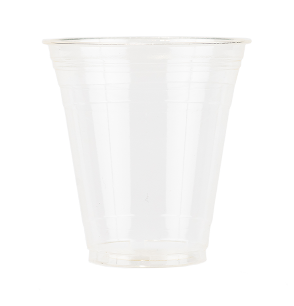 Get EC-21-CL Eco Clear Polypropylene 12 oz. Reusable Side-Dish/Large Sauce Cup with Hinged Lid - 24/Case