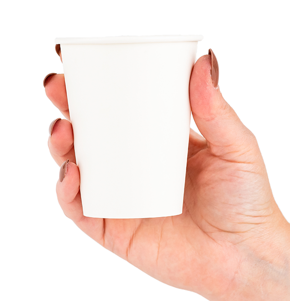 Visions 8 oz. Clear Plastic Coffee Mug - 8/Pack