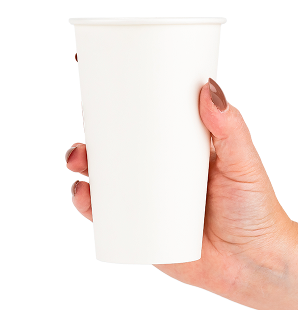 [300 Pack] 16 oz Compostable Paper Cups with White Dome Lids - Biodegradable Disposable White Paper Coffee Cups PLA Lined - Eco-Friendly Hot and Cold