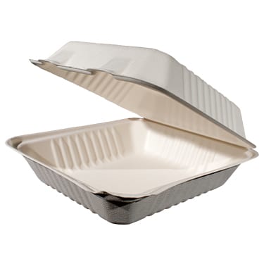 8x8 Bagasse Food Container - 1 Compartment 8x8 Bagasse Food Container - 1 Compartment