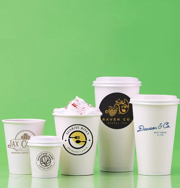 Custom Printed Compostable Paper Hot Cups