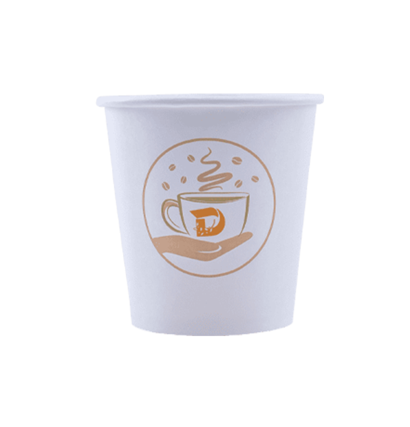 Choice 8 oz. Tall Cafe Print Poly Paper Hot Cup - 1000/Case