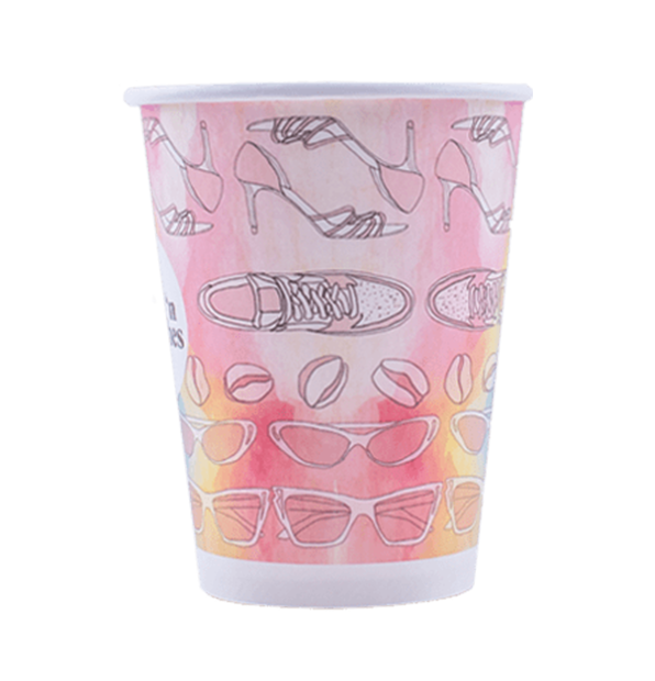 12 oz. Custom Printed Recyclable Double Walled Paper Cup 600/Case