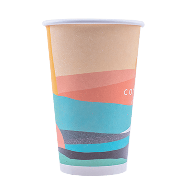 Custom Logo Printed Paper Cups Disposable Hot Cup for Cold Hot Drink