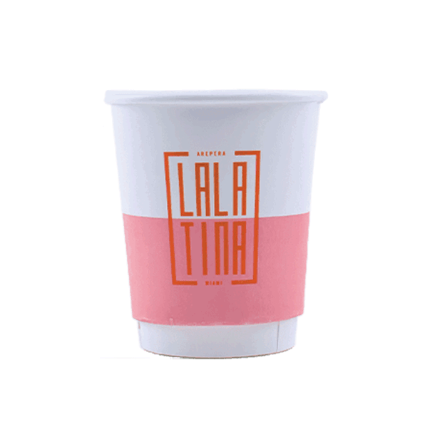 Custom Printed Full-Wrap 8 oz Double Wall Paper Hot Cup