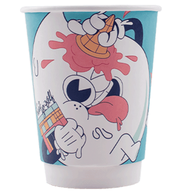 Double Wall Hot Cup 12oz GIF
