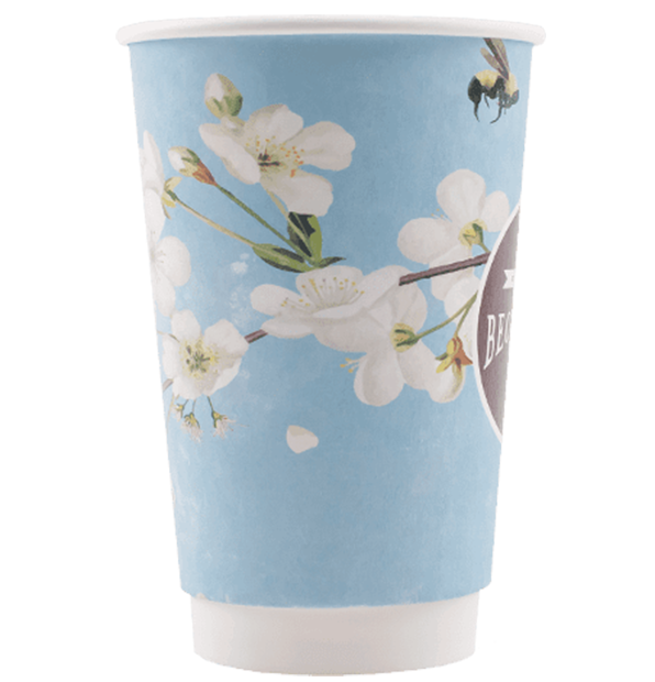 Wholesale Free Shipping 16 Oz/ 20 Oz Double PE Wall Paper Cup and