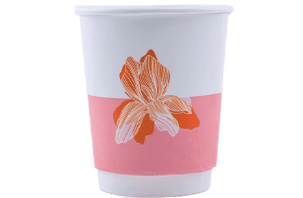 8oz Double Walled Hot Cups - Full Wrap Printed