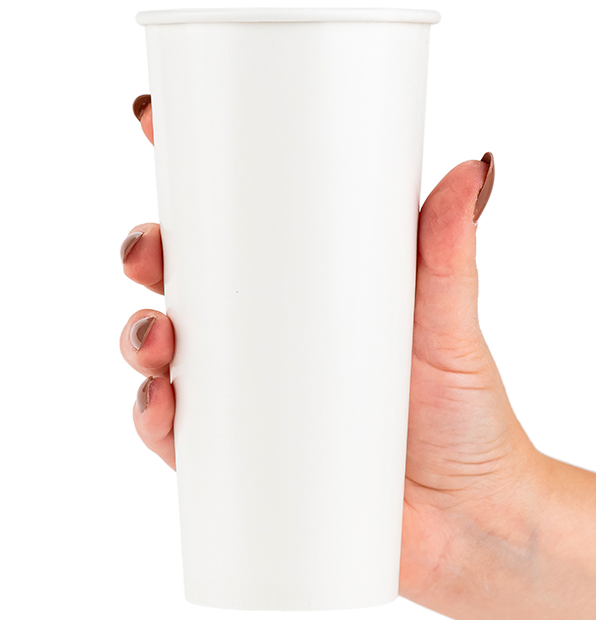 Disposable Large Paper Cup with Lids Straws Printed Refresh - For  Milkshakes Cold Drinks 22 oz