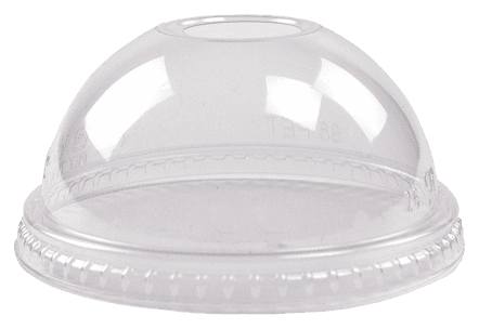 100 Pack Plastic Dome Lids for Standard Sized Disposable PET Cup 12-24 oz 