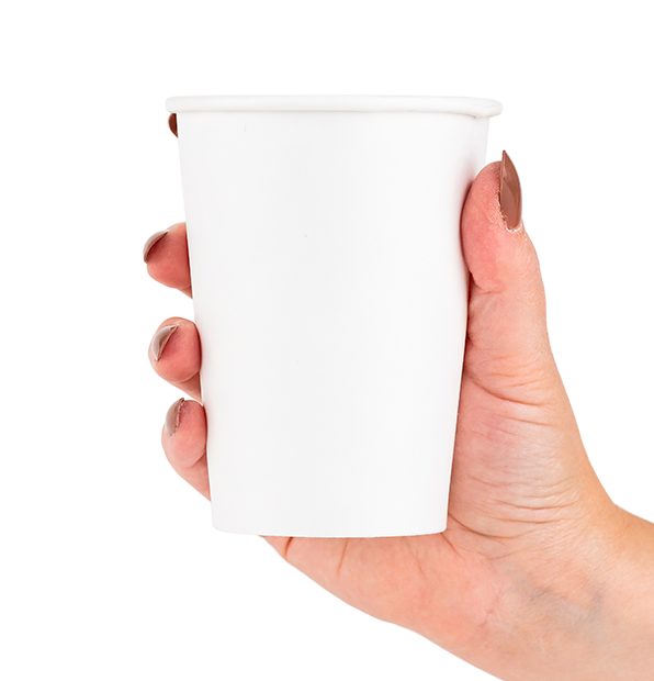 Choice 12 oz. White Poly Paper Hot Cup - 1000/Case