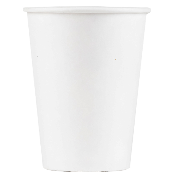 Choice 12 oz. White Poly Paper Hot Cup - 1000/Case