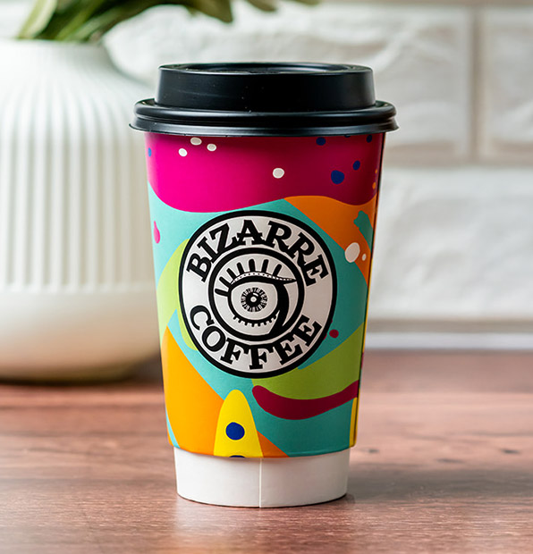 Custom Insulated White Hot Cups 16oz