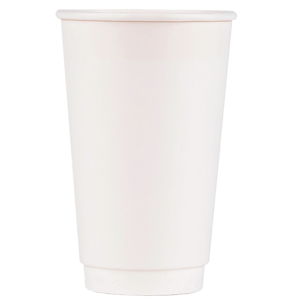 20 oz Black Paper Coffee Cup - Double Wall - 3 1/2 x 3 1/2 x