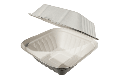 6x6 Bagasse Food Container