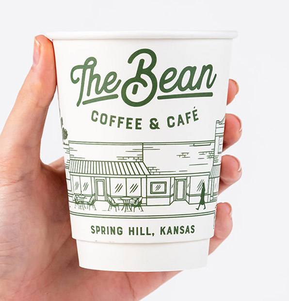 Custom Insulated White Hot Cups 12oz