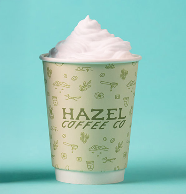 Custom Insulated White Hot Cups 12oz