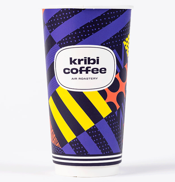 Custom Insulated White Hot Cups 20oz