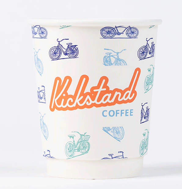Custom Insulated White Hot Cups 8oz