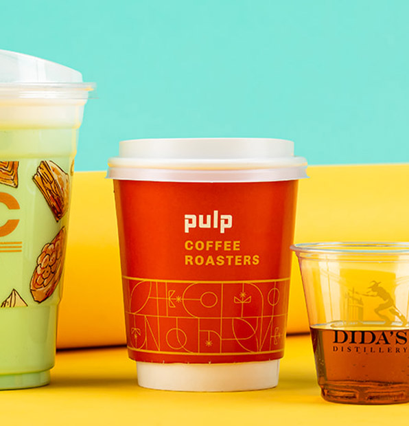 Custom Insulated White Hot Cups 8oz