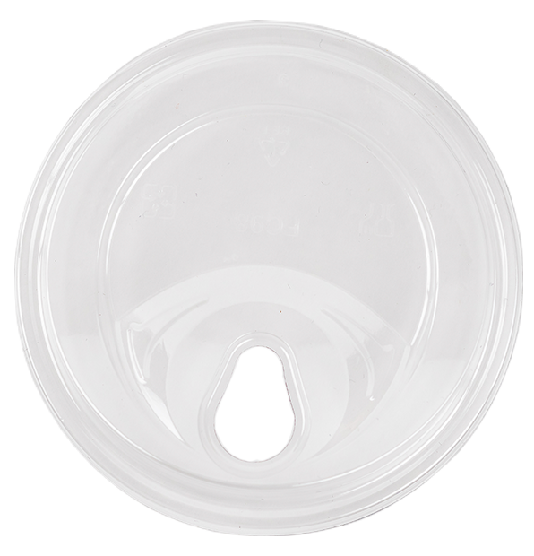 98mm Dome Strawless Sippy Lids for 12-24 oz Clear PET Cups