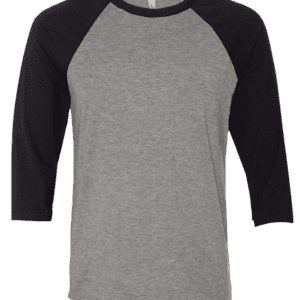BELLA + CANVAS Unisex Three-Quarter Sleeve Baseball T-Shirt