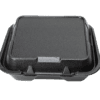 9.25" x 9.25" Black Foam 3 Compartment Tray