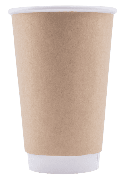 Blank 16oz Kraft Insulated Paper Hot Cups