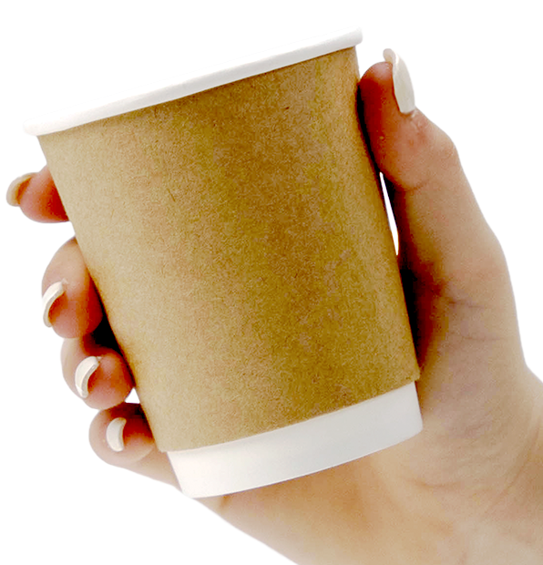 12 oz Kraft Double Wall Paper Hot Cup | 500/Case