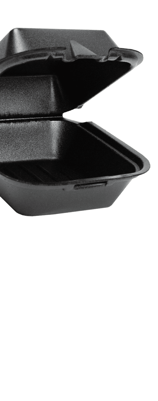 6x6 Black Foam Containers