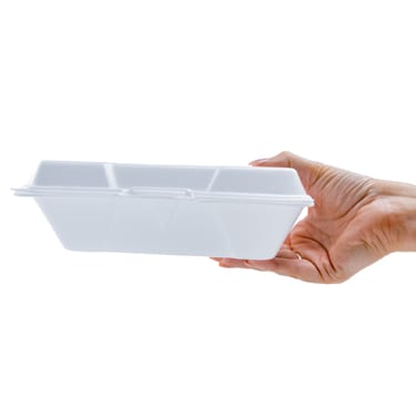 9.25x6 White Foam Food Container