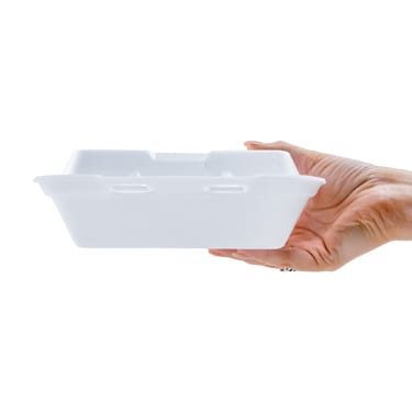 8x8 White Foam Food ContainerWHITE FOAM CONTAINER MEDIUM 2 - G 8x8 White Foam Food Container